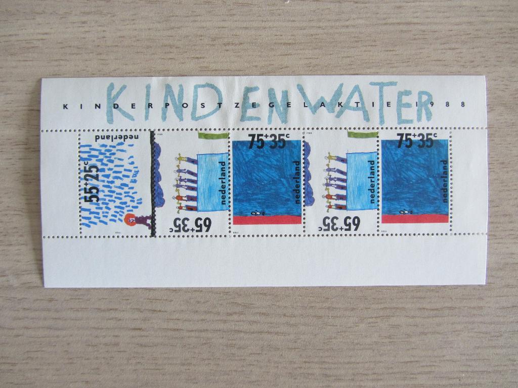 Nederland Kinderpostzegels 1988 - Kind en water, Ophalen of Verzenden, Na 1940, Postfris