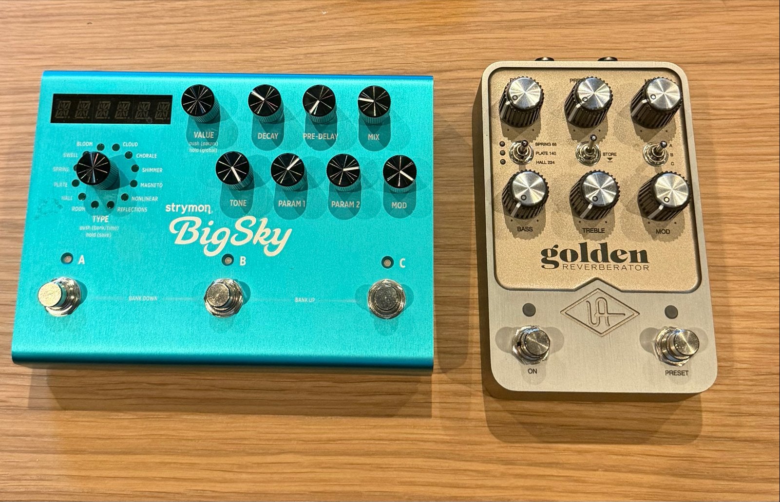 Strymon BigSky & Universal Audio Golden Reverberator, Muziek en Instrumenten, Ophalen of Verzenden, Zo goed als nieuw, Reverb