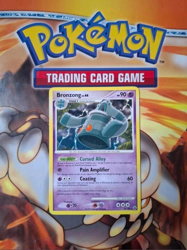 Bronzong 16/100 rare Diamond&Pearl Majestic Dawn pokemon, Ophalen of Verzenden, Gebruikt, Losse kaart