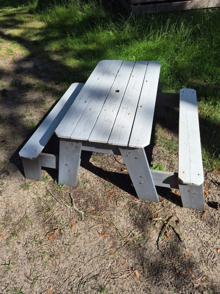 kinder picknicktafel, Tuin en Terras, Picknicktafels, Gebruikt, Rechthoekig, Hout, Kinderpicknicktafel, Ophalen