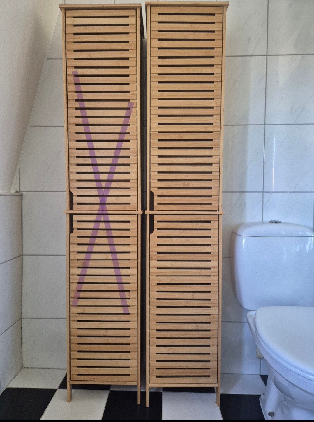badkamerkast in houtlook, Huis en Inrichting, Ophalen, (Half)hoge kast, Minder dan 50 cm, 150 tot 200 cm