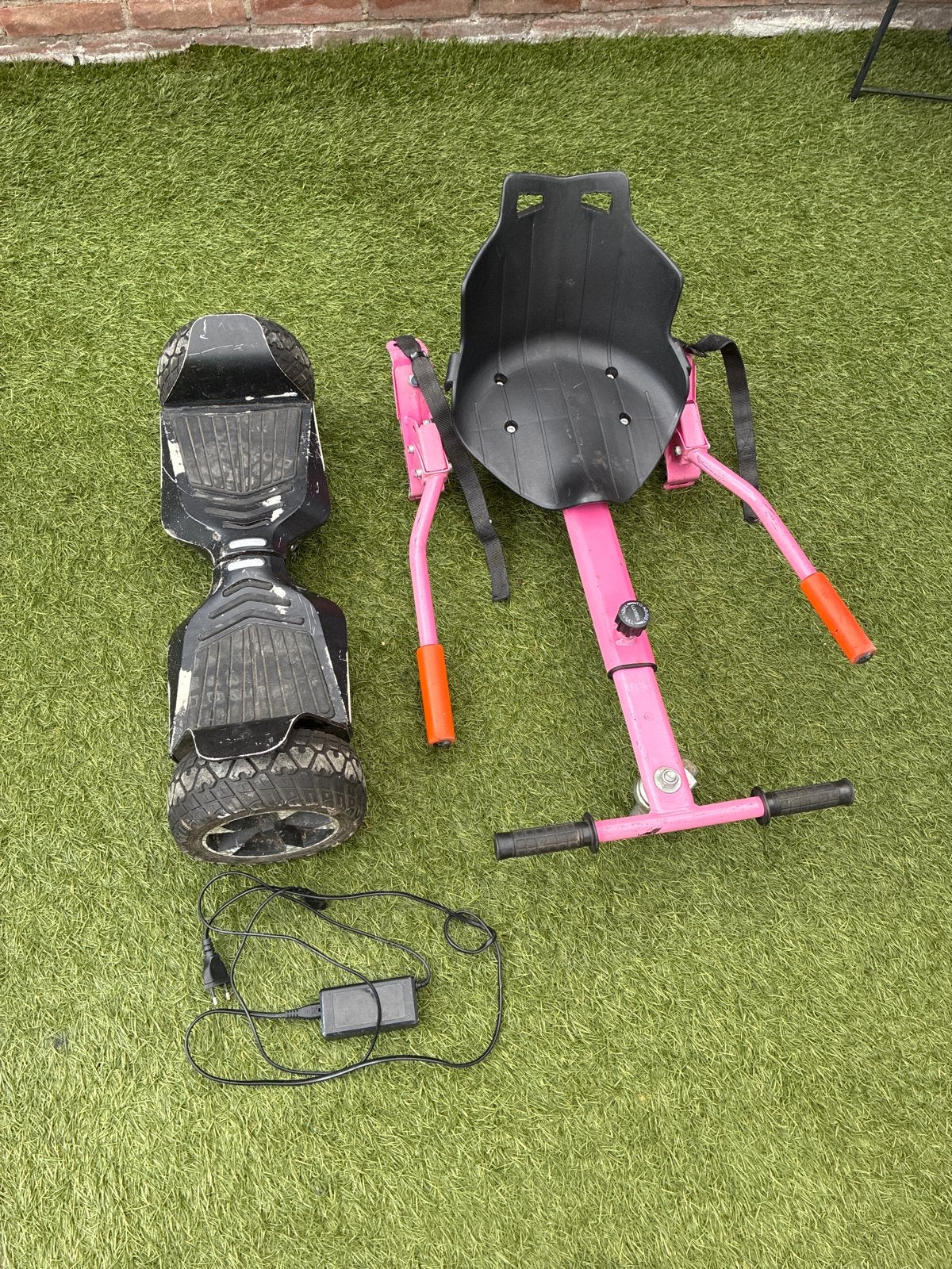 Hoverboard of road banden met zitje - Zwart/Roze, Ophalen, Gebruikt, Overige typen
