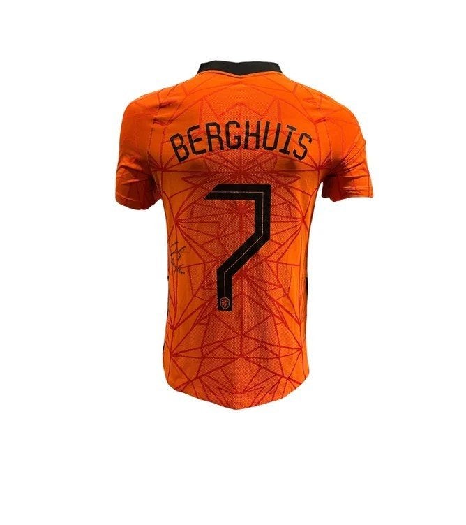Steven Berghuis Nederland 20/21 gesigneerd Thuis Shirt, Verzamelen, Soccersignings.nl, Shirt, Ophalen of Verzenden, Zo goed als nieuw