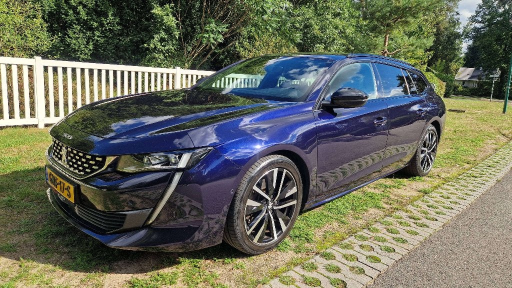 Peugeot 508 1.6 Plug-in Hybrid 225pk E-eat8, Auto's, 745 kg, Zwart, Blauw, Leder en Stof