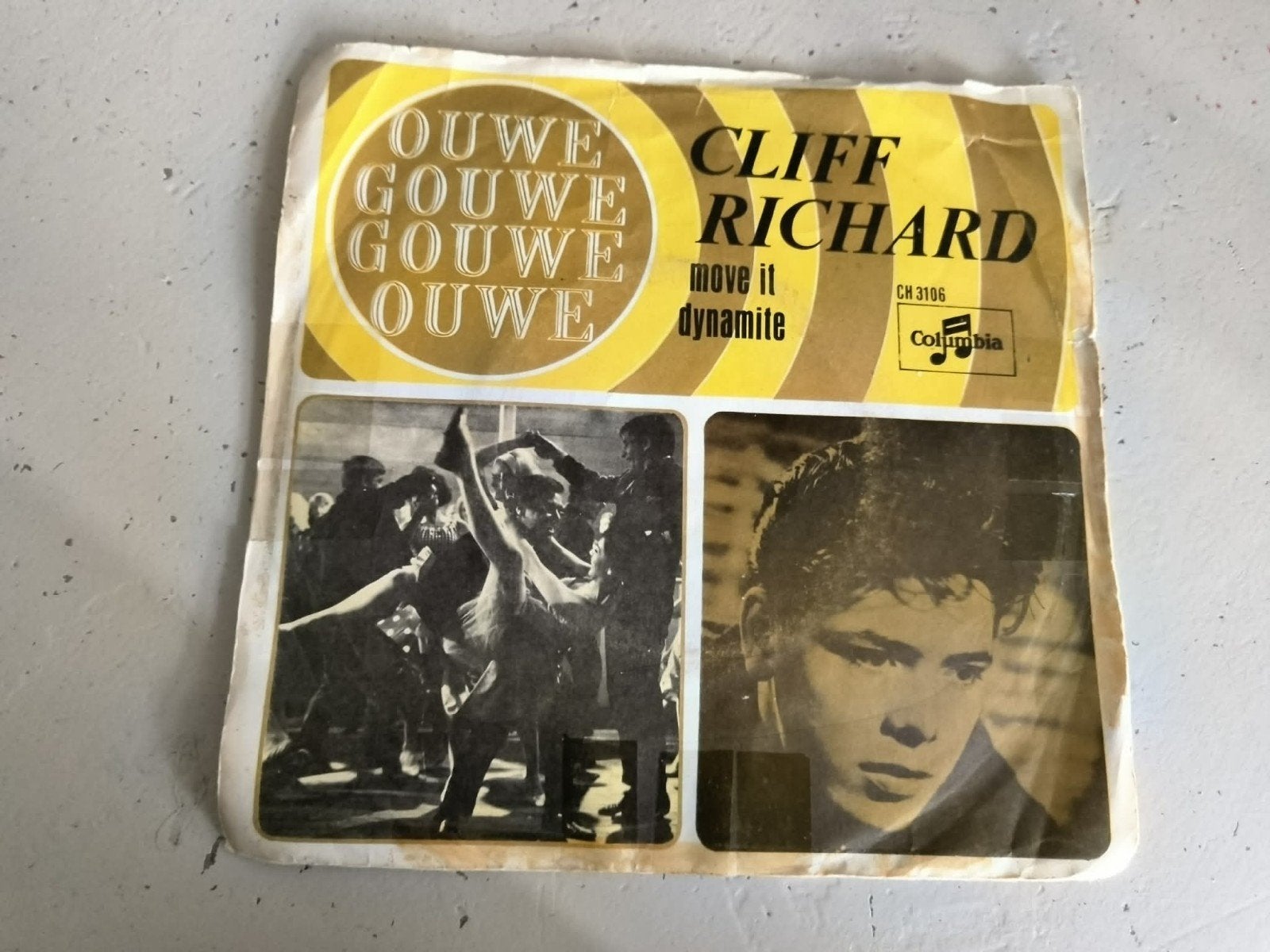Cliff Richard - Move It / Dynamite (Ouwe Gouwe), Gebruikt, 7 inch, Ophalen of Verzenden, Pop