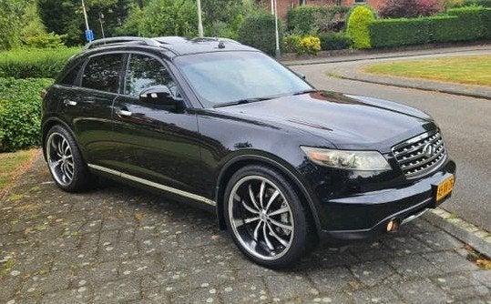 🟢Infiniti FX35 3.5 V6 Upgrades/22"inch/Youngtimer✅️ ️, Auto's, Automaat, Zwart, Zwart, 1915 kg
