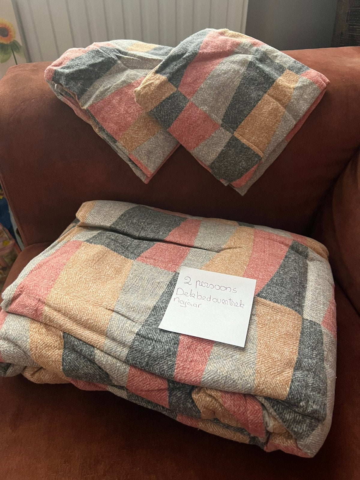 Dekbedovertrek, Huis en Inrichting, Slaapkamer | Beddengoed, Beige, Dekbedovertrek, Overige materialen, Tweepersoons