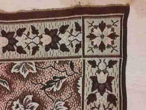 Grand foulard soepel kleed plaid bloemen bruin groen, Huis en Inrichting, Woonaccessoires | Plaids en Woondekens, Gebruikt, Etten-Leur
