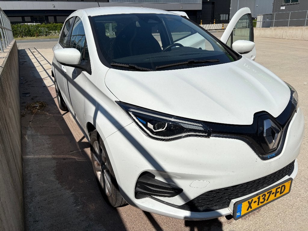 Renault ZOE R110 100pk (batterijhuur) 2020 Wit, Auto's, Overige bekleding, 180 min, Wit, Elektrisch