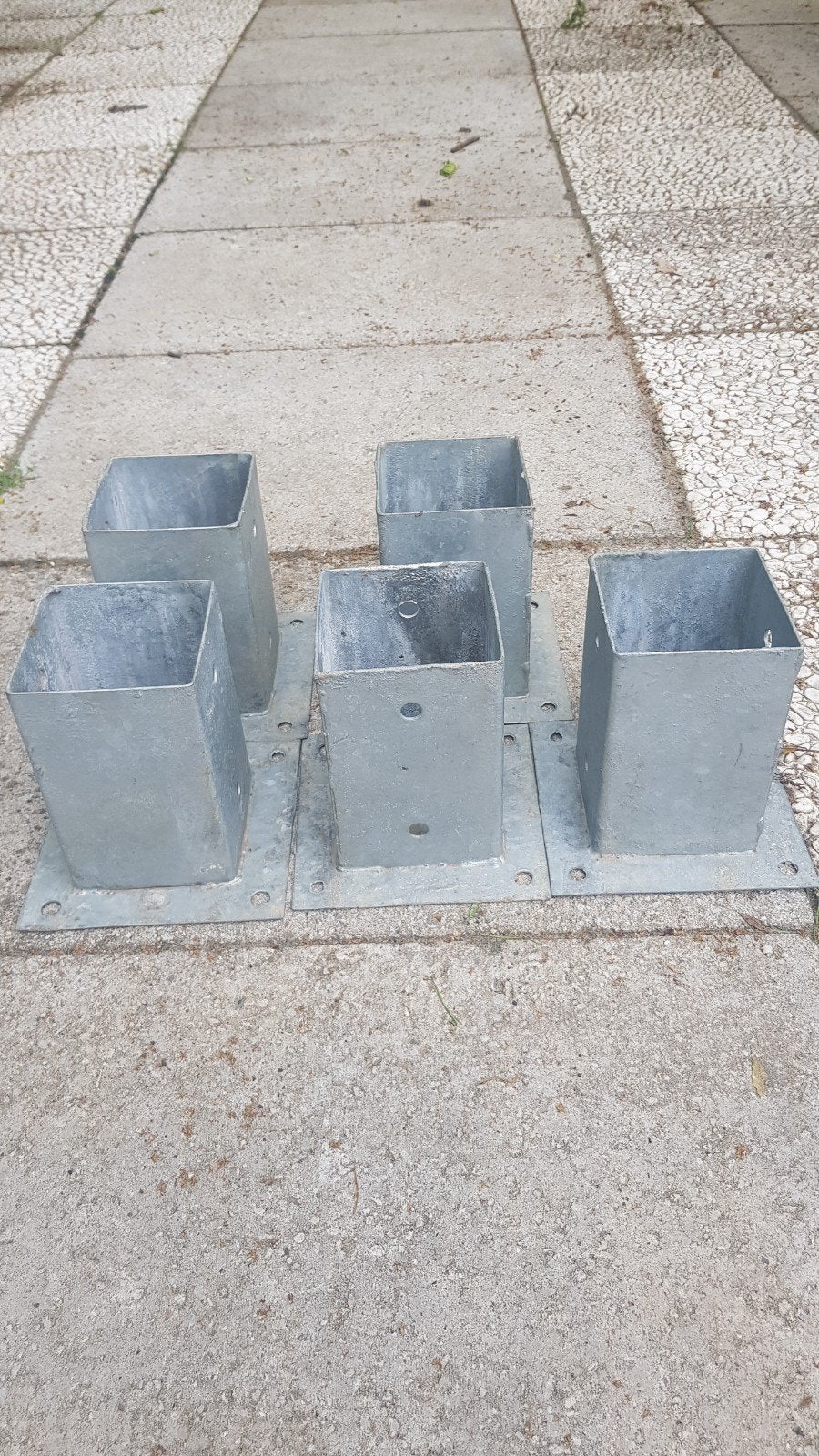 5 Paalhouders, Ophalen, Rond, Metaal, Minder dan 30 cm