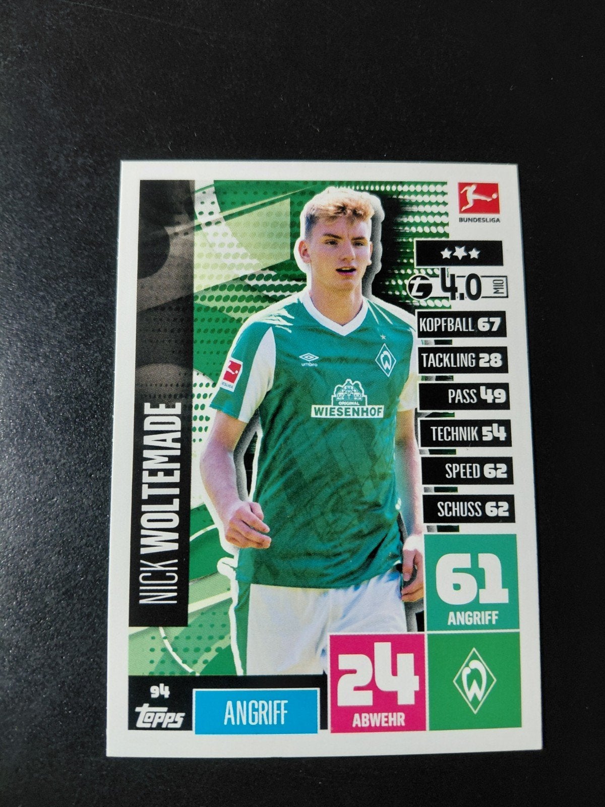 Nick woltemade ROOKIE (werder bremen/newcastle) topps, Verzamelen, Sportartikelen en Voetbal, Verzenden, Nieuw, Buitenlandse clubs