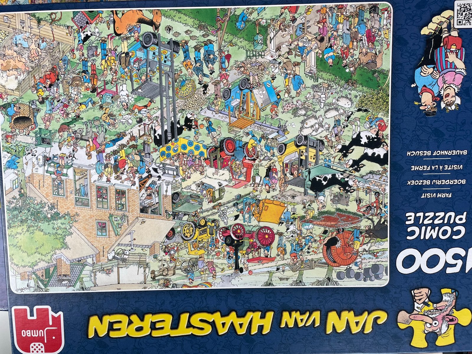 Jan van Haasteren Boerderij Bezoek Puzzel 1500 stukjes, Ophalen, 500 t/m 1500 stukjes, Gebruikt, Legpuzzel