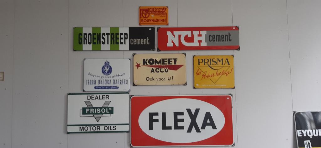 EMAILLE RECLAMEBORDEN, Verzamelen, Ophalen of Verzenden, Gebruikt, Reclamebord