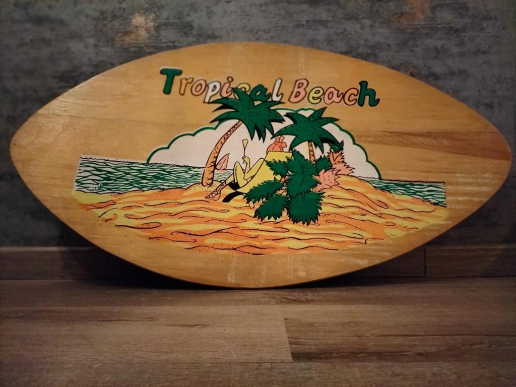 Decoratief Surfboard 'Tropical Beach', Watersport en Boten, Golfsurfen, Ophalen of Verzenden