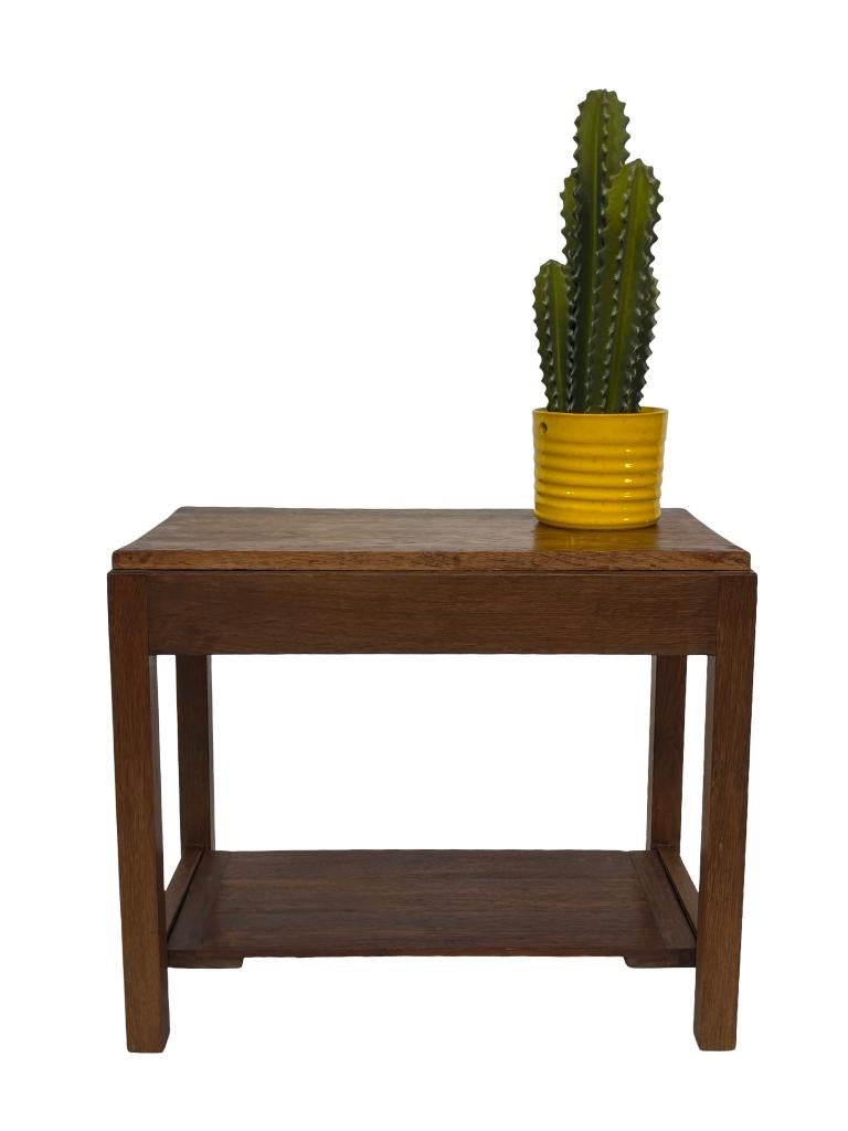 Art Deco Bijzettafel Plantentafel Eiken Design Minimalist, Gebruikt, Art Deco, Art Deco, Ophalen of Verzenden
