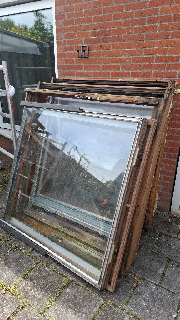 3x Velux GGL 08 tuimeldakraam 134x140 dubbelglas, Ophalen, Gebruikt, 120 tot 160 cm, Dubbelglas