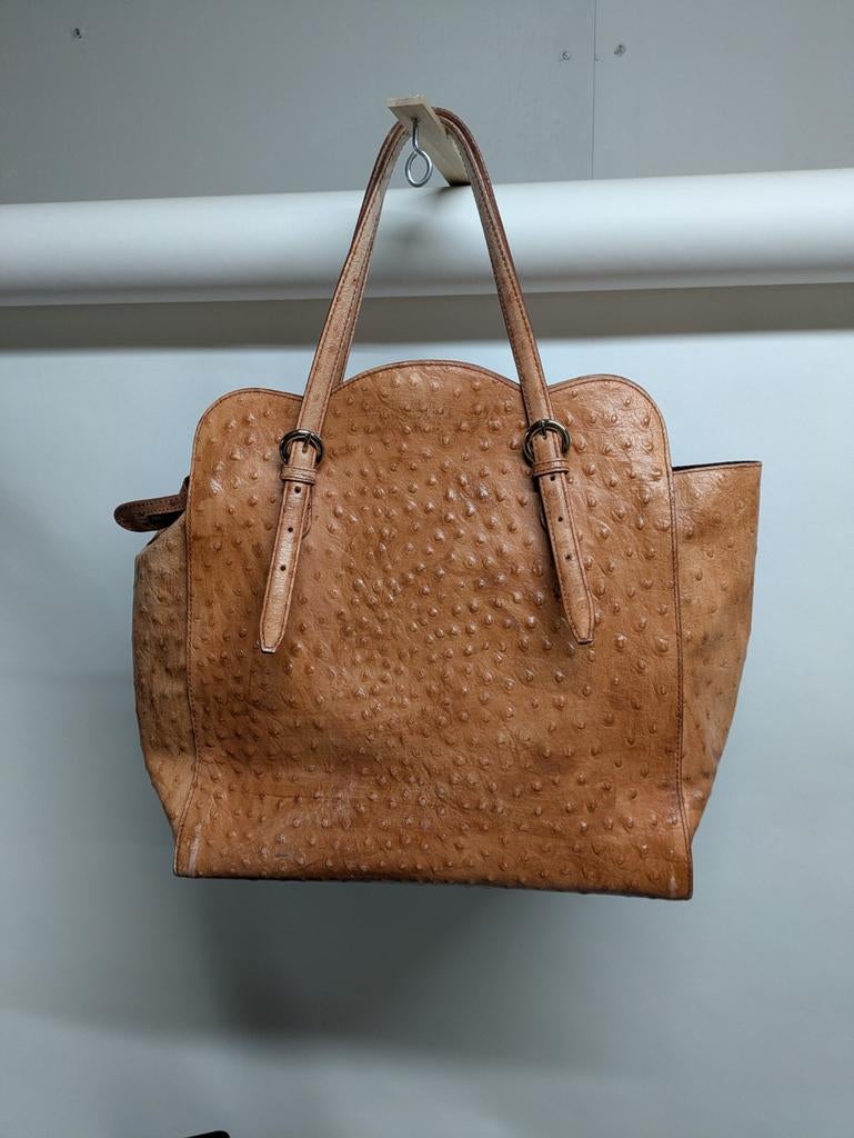 Vintage Tosca Blue schoudertas - Cognac/Gemberbruin, Sieraden, Tassen en Uiterlijk, Gebruikt, Bruin, Geen idee, Tosca Blue