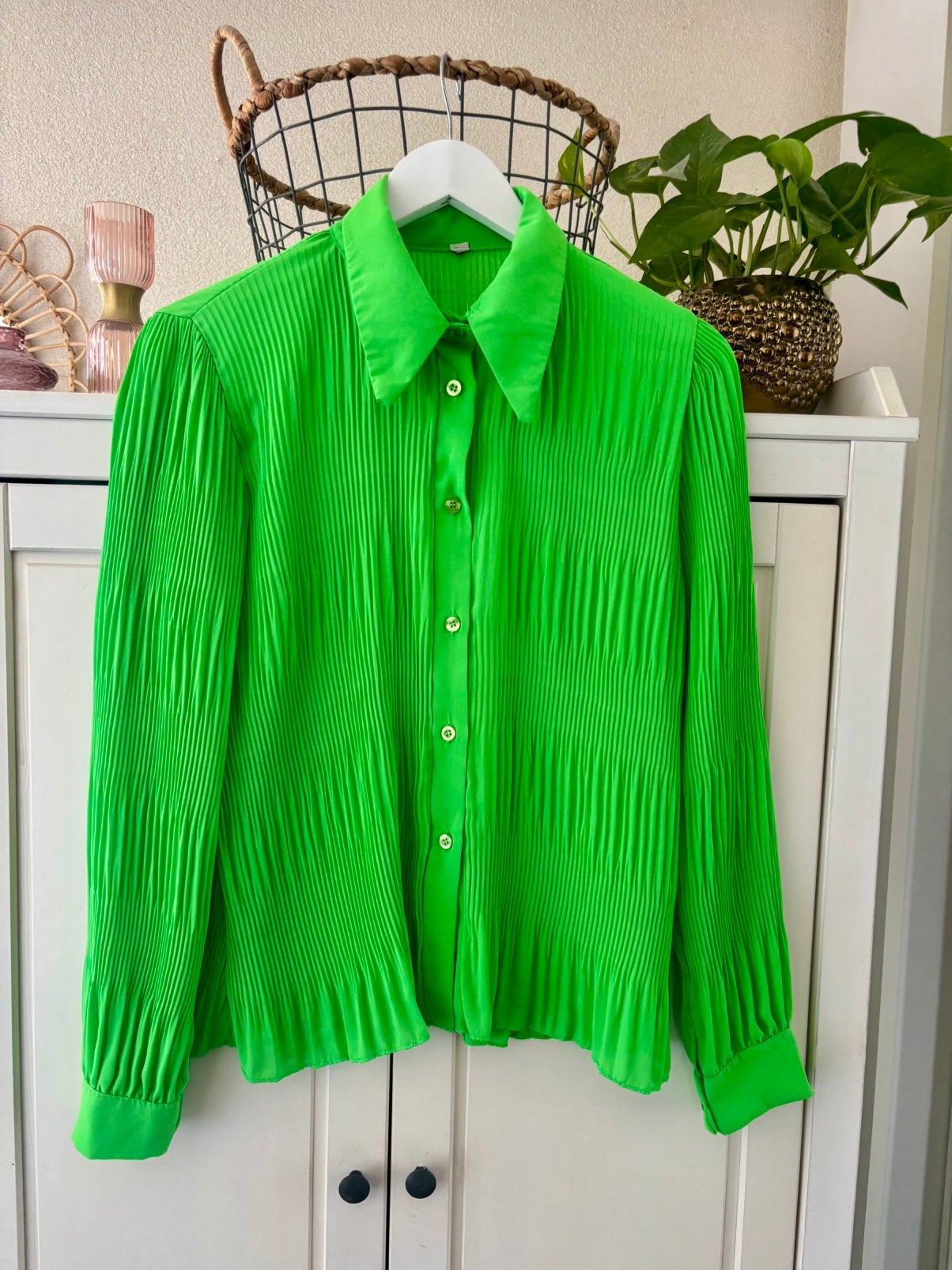 Stradivarius blouse maat 40, Kleding | Dames, Blouses en Tunieken, Ophalen of Verzenden, Zo goed als nieuw, Maat 38/40 (M), Groen