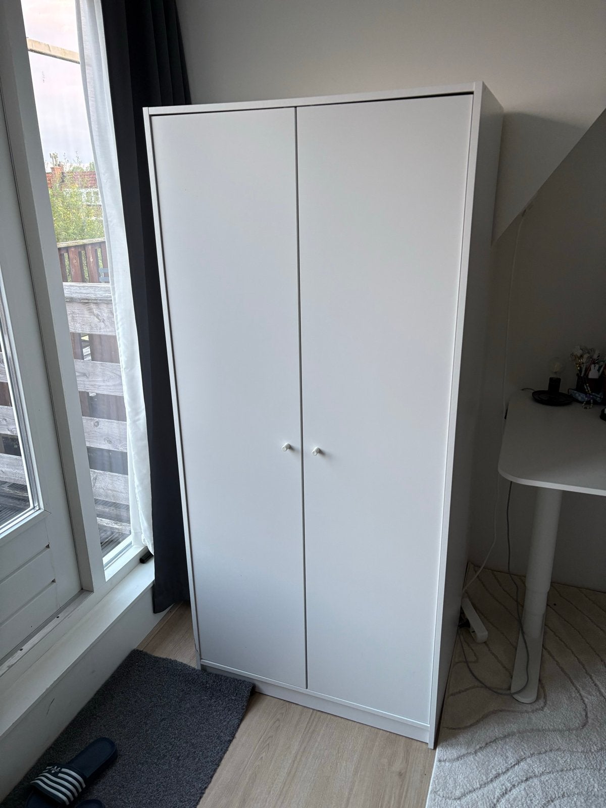 IKEA KLEPPSTAD Kledingkast met 2 deuren, wit, Huis en Inrichting, Kasten | Kledingkasten, Zo goed als nieuw, 150 tot 200 cm, 50 tot 100 cm