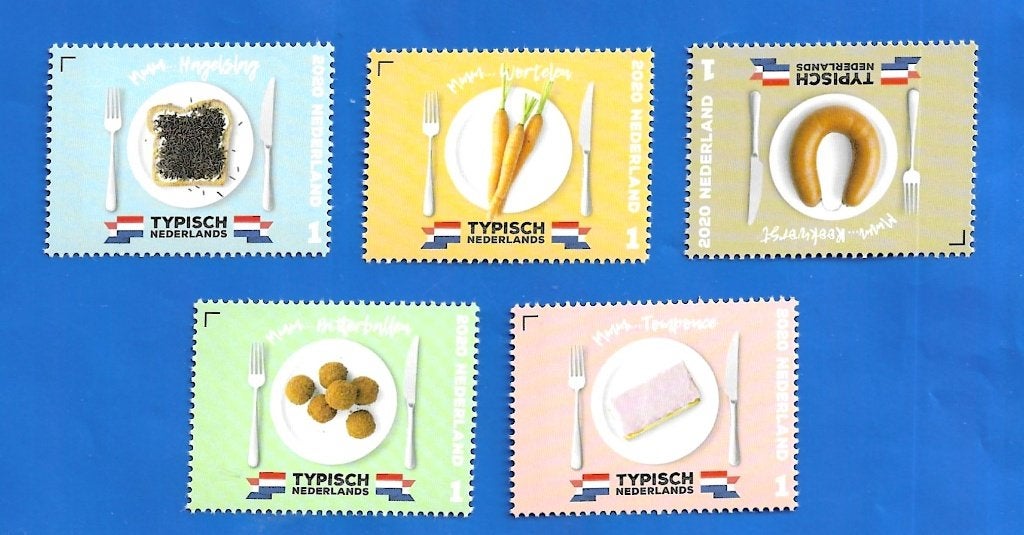 NVPH 3822, 3834, 3841, 3844 ,3848 Typisch Nederlands - 2020, Verzenden, Na 1940, Postfris