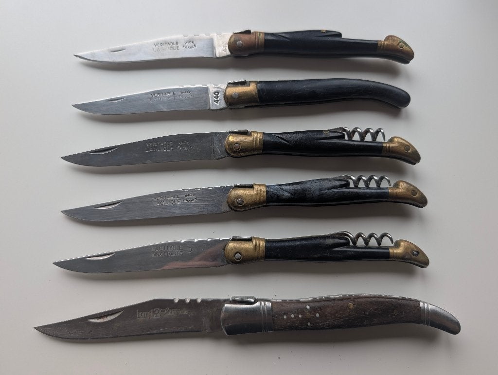 6 x laguiole zakmes, Ophalen of Verzenden, Gebruikt