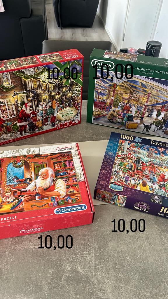 Kerst puzzel, Ophalen, 500 t/m 1500 stukjes, Zo goed als nieuw