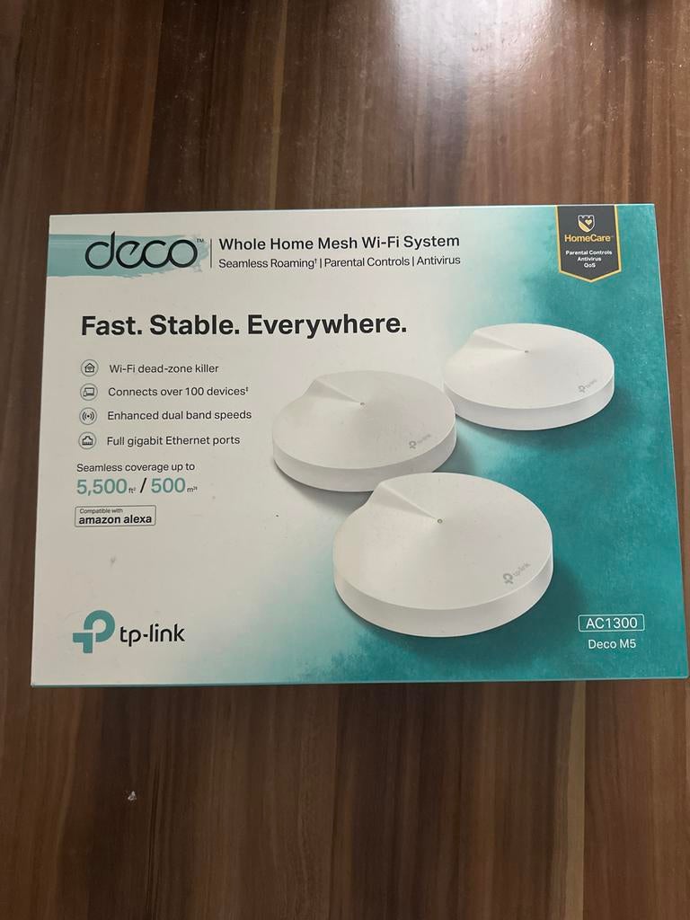TP-Link Deco M5 AC1300 Whole Home Mesh Wi-Fi Systeem, Computers en Software, WiFi-versterkers, Zo goed als nieuw, Ophalen of Verzenden