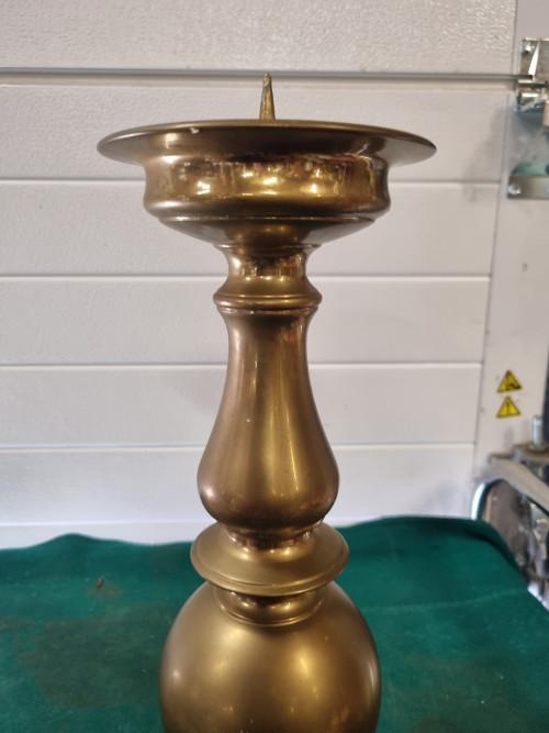 kandelaar kerkelijk brass messing, Ophalen of Verzenden, 'T Olde Gre-j, Info@toldegrej.nl, Endepoelstraat 20f Didam