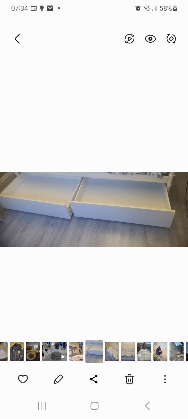 2 bedlades IKEA, Ophalen of Verzenden, Gebruikt, Wit