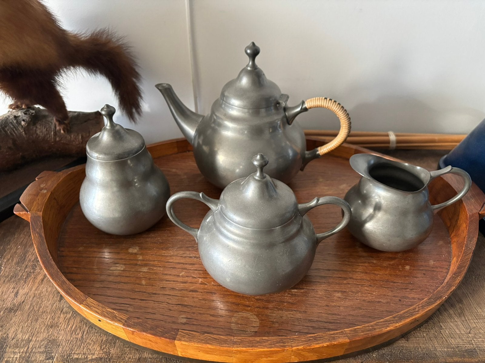 Tinnen thee set, Antiek en Kunst, Ophalen of Verzenden