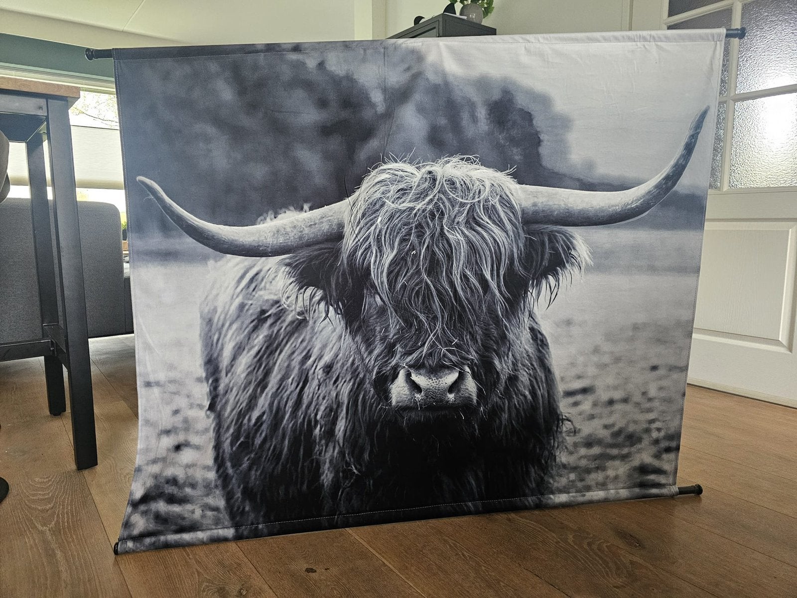 Doek met schotse hooglander, Ophalen, Zo goed als nieuw, Schilderij
