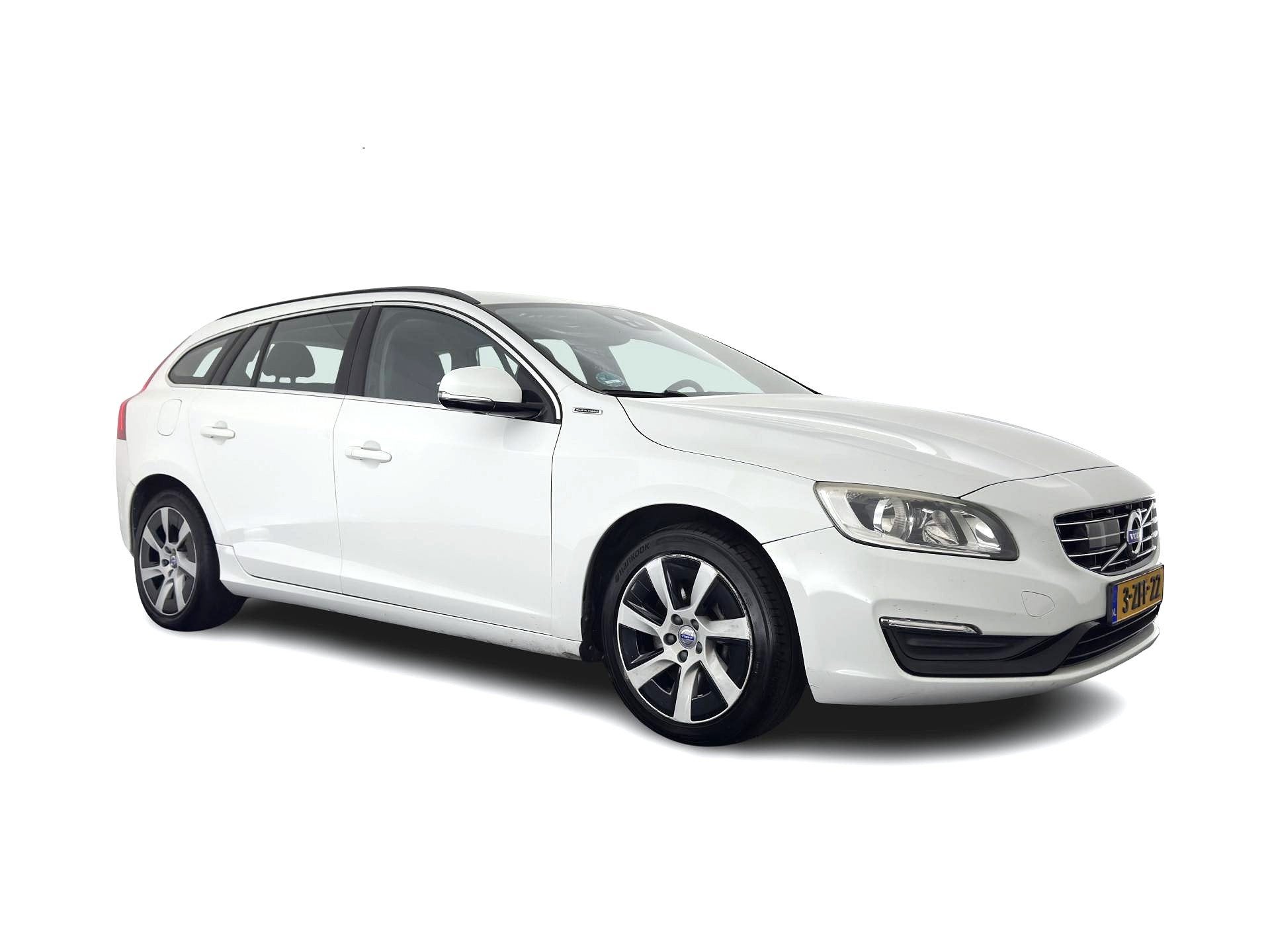 Volvo V60 2.4 D6 AWD Momentum (Plug-In) Aut. *LEATHER-FABRIC, Auto's, Automaat, Stof, Zwart, Automatische klimaatregeling