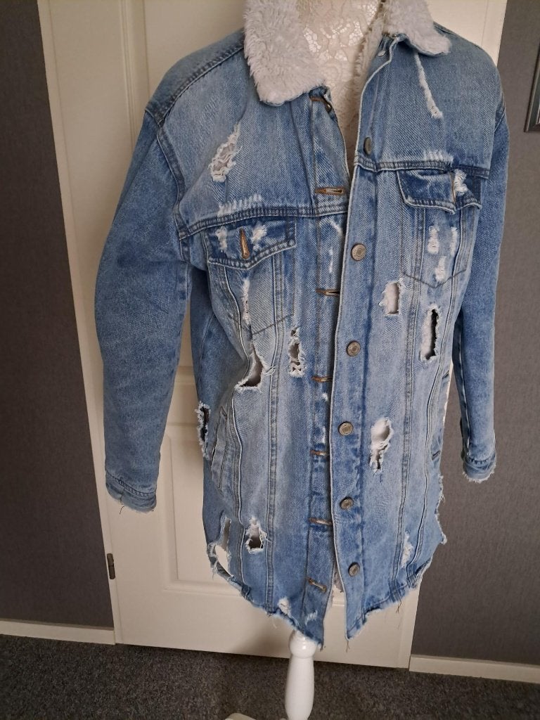 Jas Denim Co maat : 36 Kleur : Blauw warm gevoerd, Blauw, Ophalen of Verzenden, Zo goed als nieuw, Maat 36 (S)