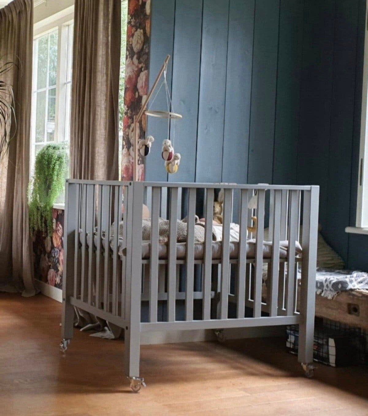 Box Casper grijs met Koeka boxkleed taupe grijs, Ophalen, Gebruikt, Boxkleed