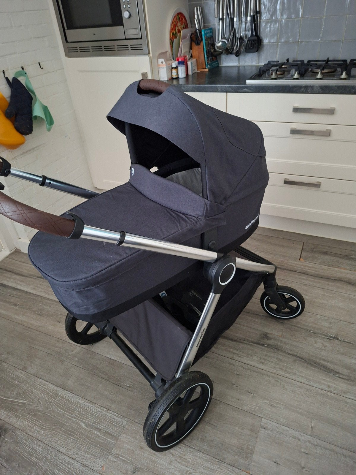 Easywalker Rudey Steel Grey - Combiwagen (+adapters maxi-c), Zo goed als nieuw, Combiwagen, Met reiswieg, Ophalen