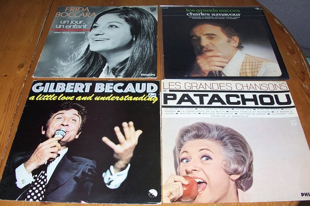 8 franstalige lp's o.a -charles aznavour - gilbert becaud, LP, Gebruikt, Pop, Ophalen of Verzenden