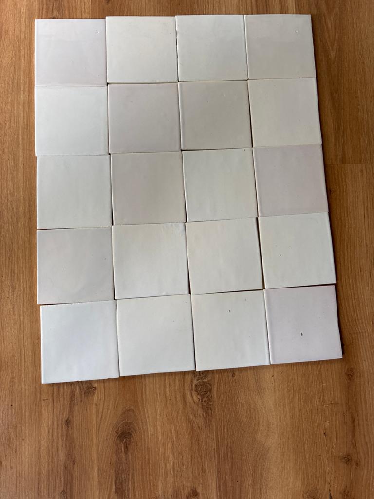 Witte Keramische Friese witjes 13x13 106 stuks, Ophalen, Keramiek, Overige typen, Nieuw