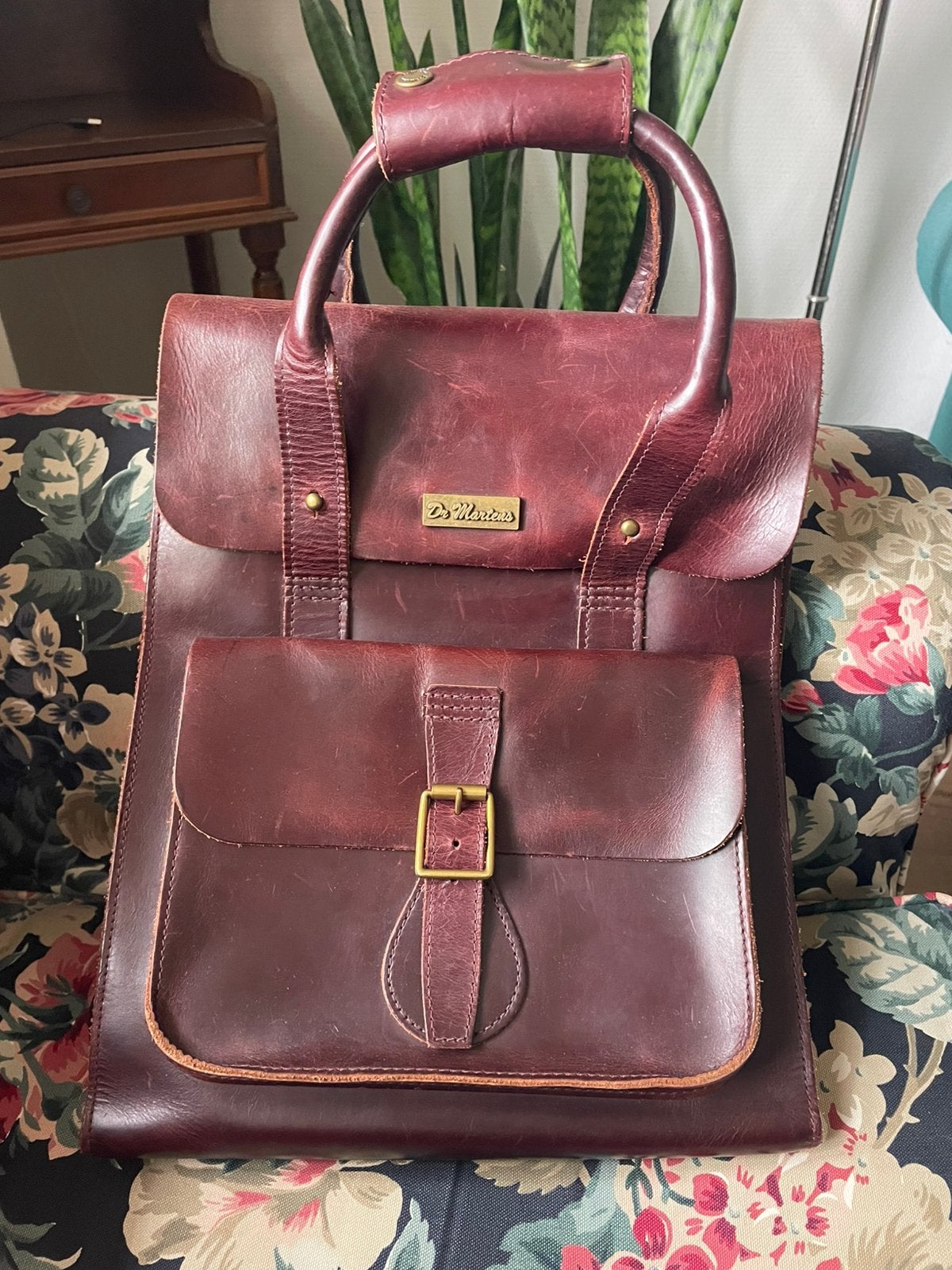 Dr Martens grote rugtas, Bruin, Aktetas of Boekentas, Ophalen of Verzenden, Leer