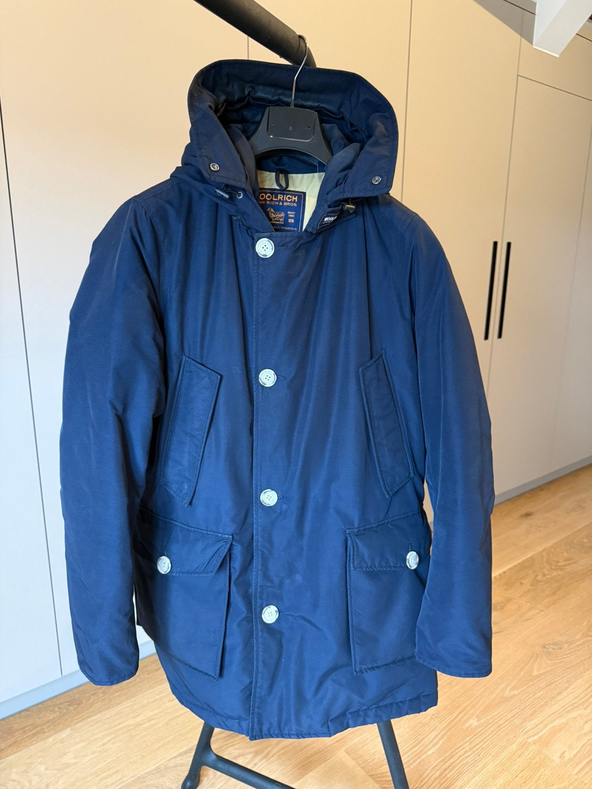 Woolrich - winterjas - maat M, Ophalen, Gedragen, Maat 48/50 (M), Blauw