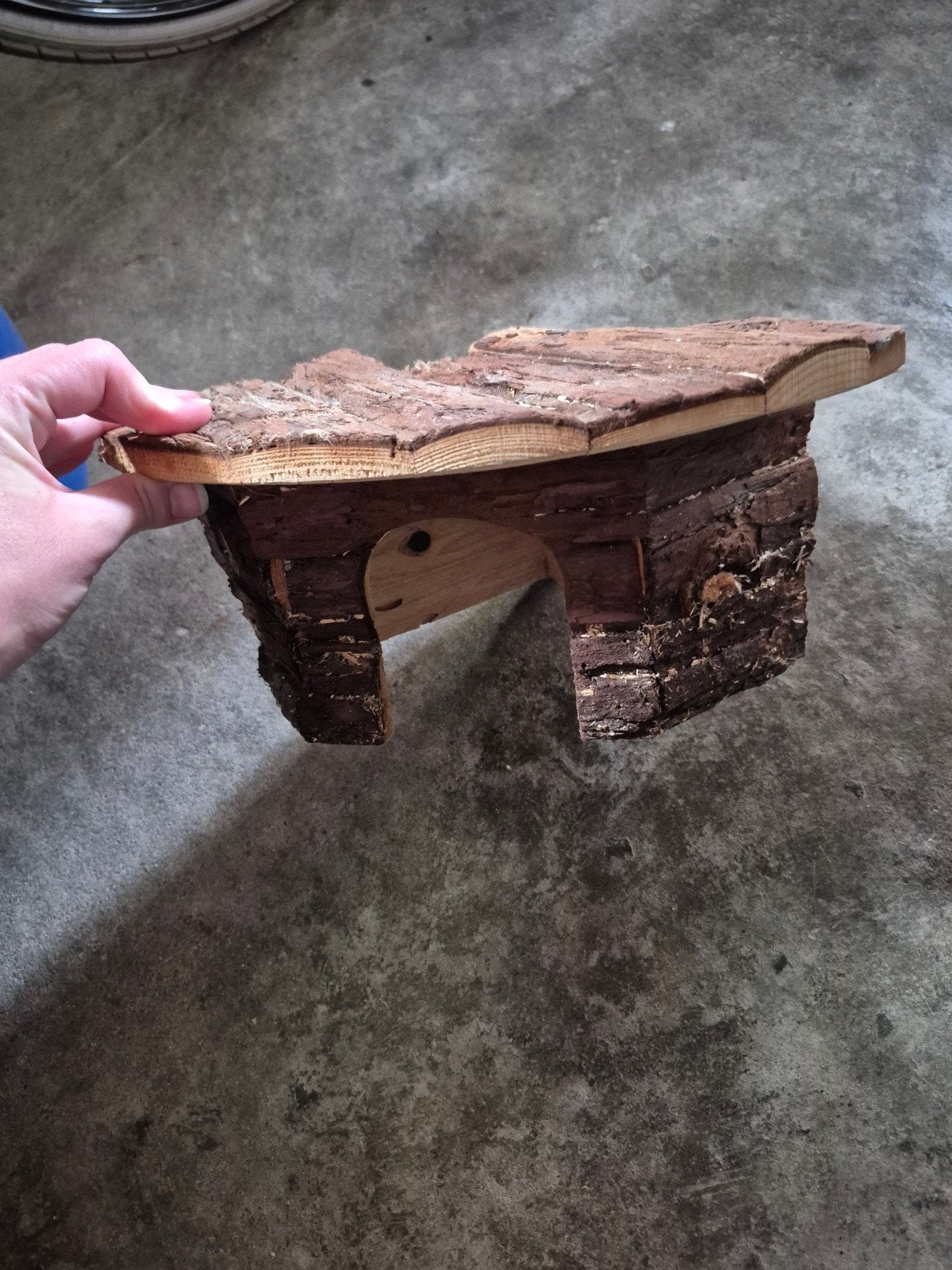 Houten hamster / muis hoek huisje, Ophalen, Gebruikt