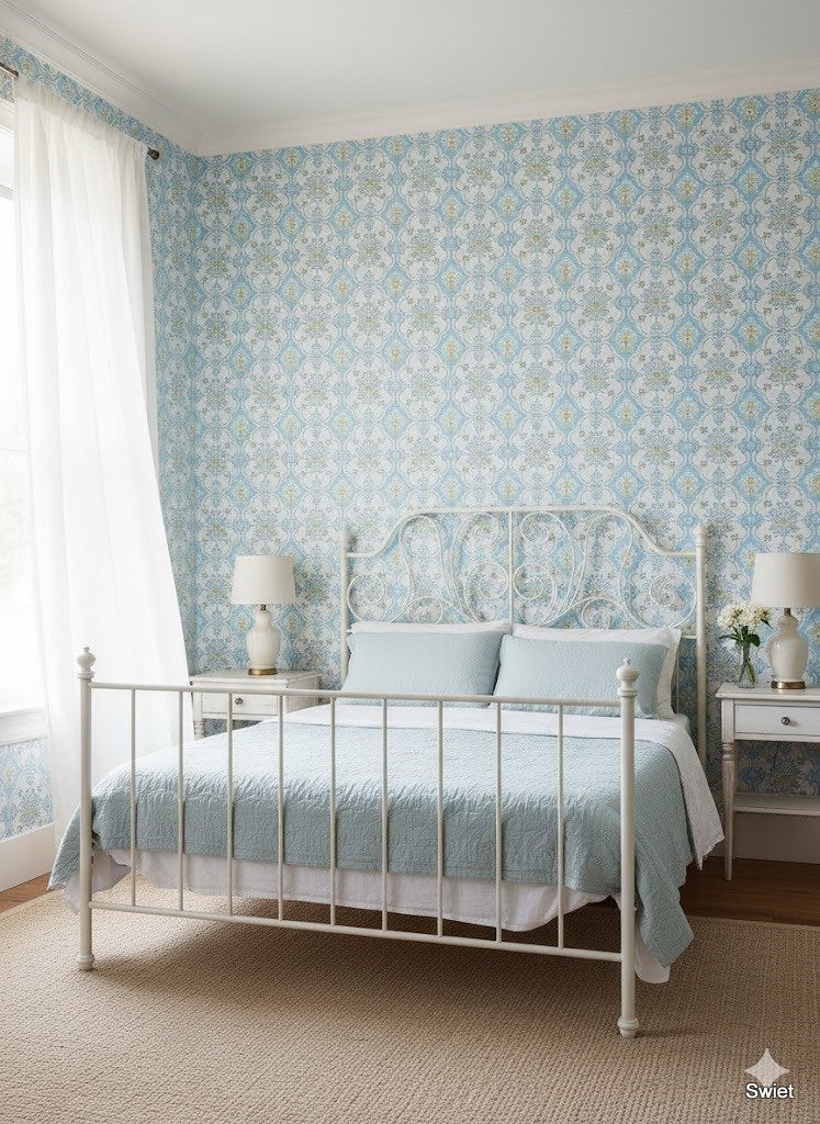 14210 Origineel vintage funky groovy 70s behang swiet, Verzenden, Minder dan 10 m², Wit