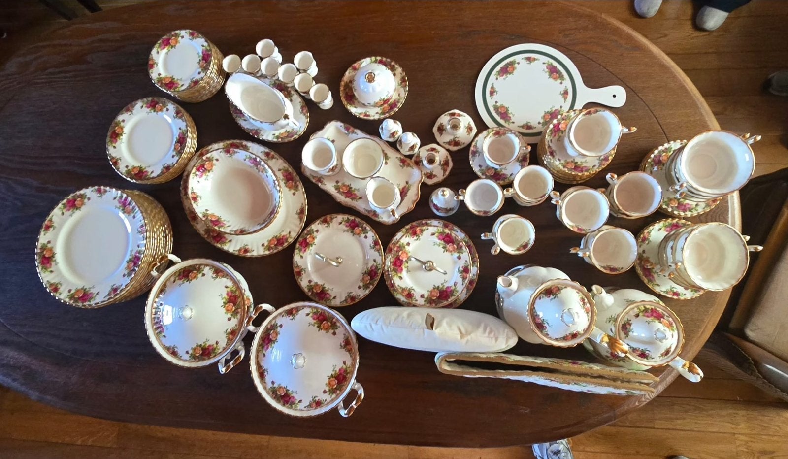 Prachtig Royal Albert Old Country Roses Servies - Compleet!, Ophalen, Klassiek, Zo goed als nieuw, Royal Albert