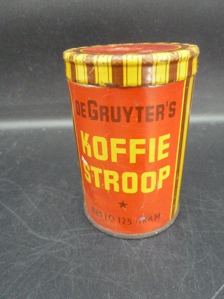 Vintage koffiestroop blikje de Gruyter jaren 60, Verzamelen, Ophalen of Verzenden, Gebruikt, Overige