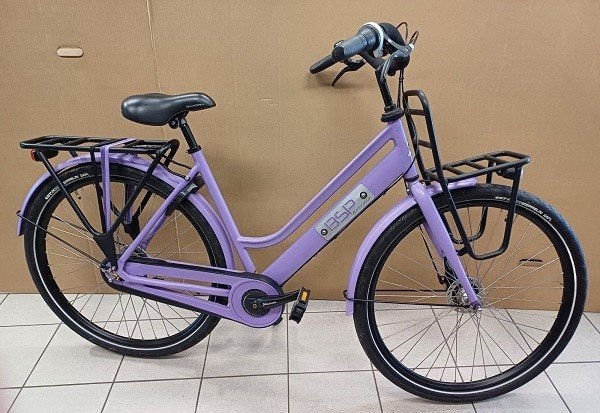 transport fietsen zgan in 3/5 speed in lila of mat zwart, Fietsen en Brommers, Fietsen | Dames | Damesfietsen, Zo goed als nieuw