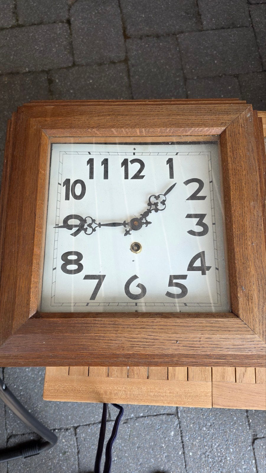 Oude schoolklok - Vintage wandklok, Antiek en Kunst, Antiek | Klokken, Ophalen