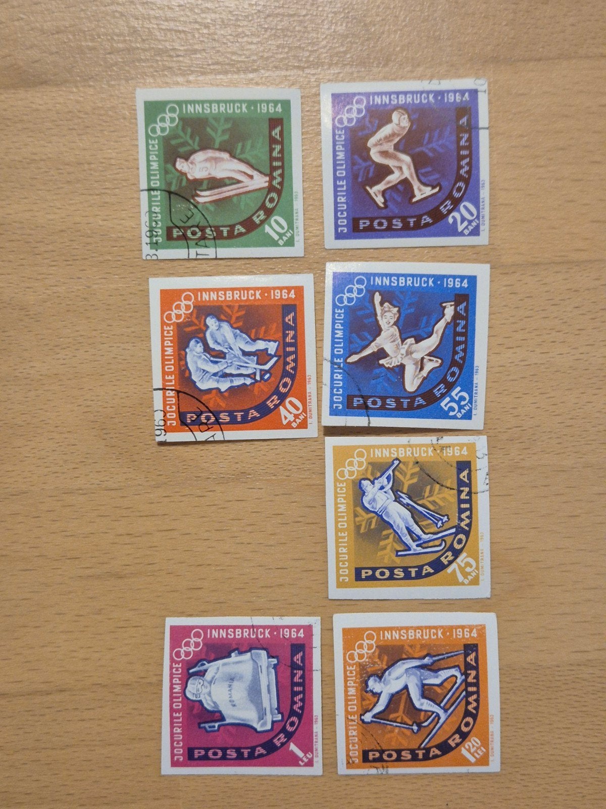 Roemenië 1963 Olympische Spelen (ongetand), Ophalen of Verzenden, Overige landen, Gestempeld