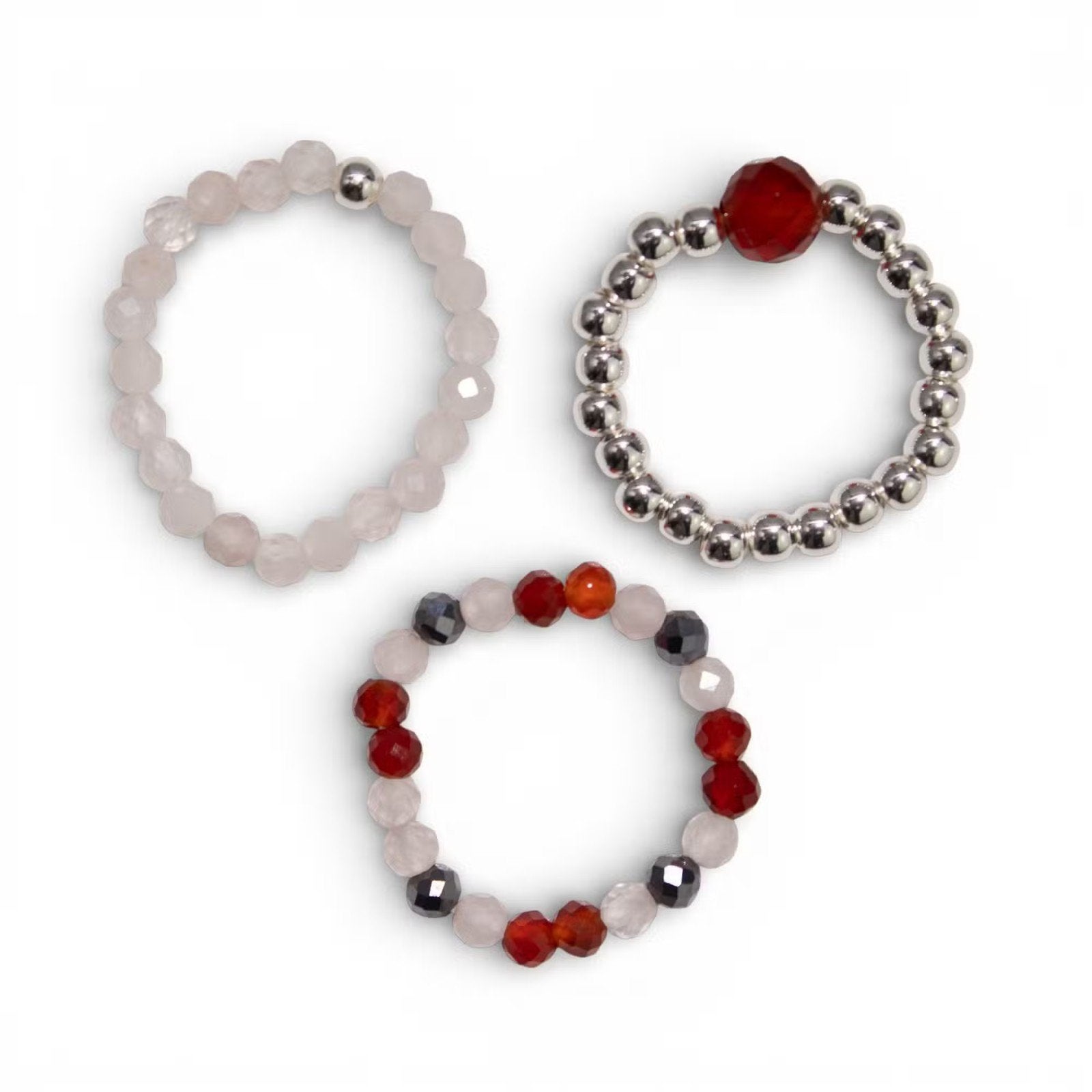 Edelsteen Ringenset -Liefde&Vlam, Verzenden, Nieuw