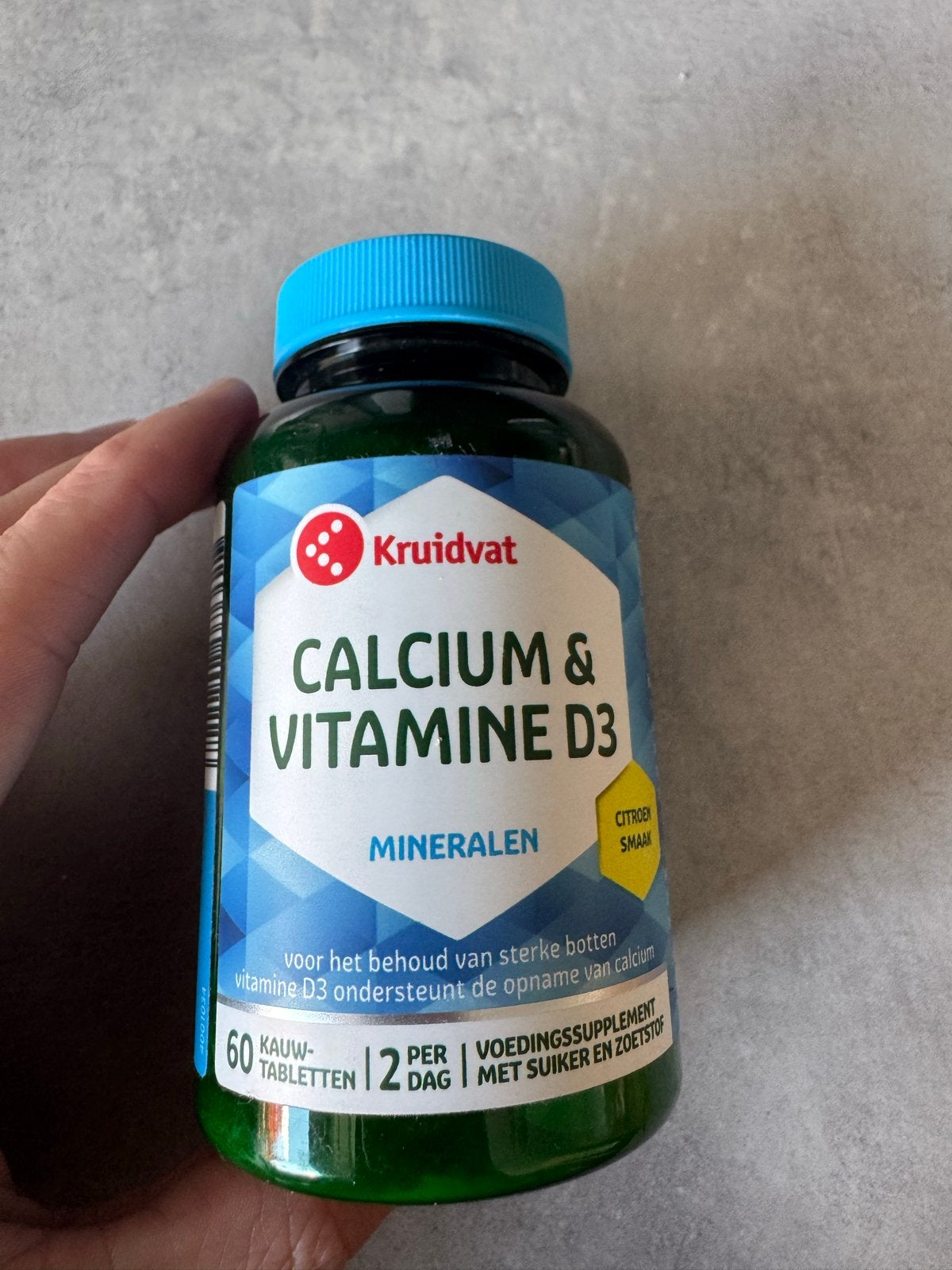 Kruidvat Calcium & Vitamine D3 Kauwtabletten - Citroen, Ophalen of Verzenden, Nieuw, Poeder of Drank