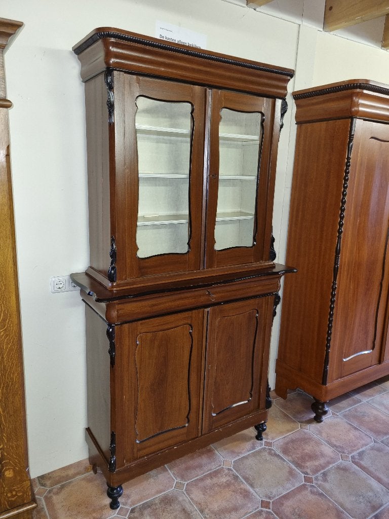 Antieke Grenen Kast in Originele Oude Verf, Ophalen