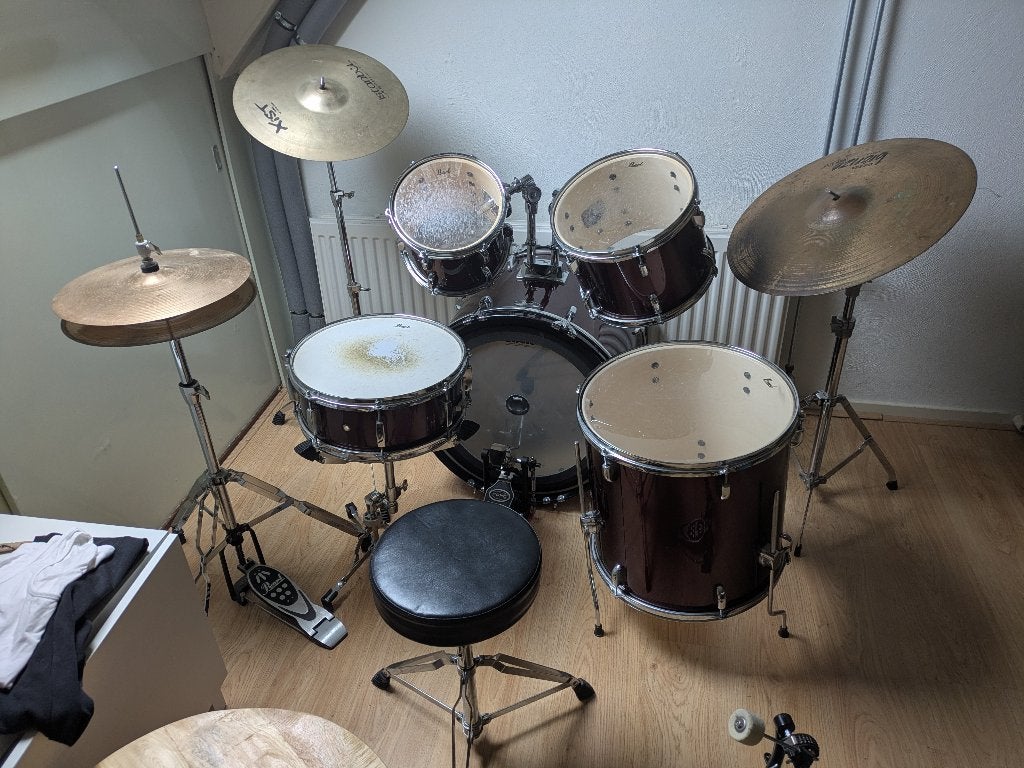 Drumstel, Muziek en Instrumenten, Ophalen, Gebruikt, Pearl